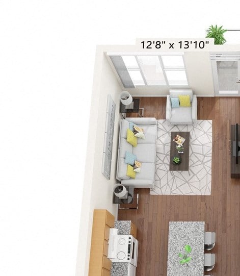 Brighton Oaks_1 Bedroom Floor Plan